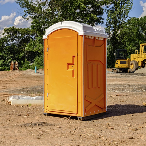 how often are the portable restrooms cleaned and serviced during a rental period in Mitchell Indiana